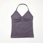 NCLAGEN Impact Longline Trägertop Sport Yoga Weste Damen Fitness Tank Top Gym Schöner offener Rücken BH Laufen Workout Neckholder