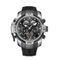 Reef Tiger watch with black and silver design on a white background