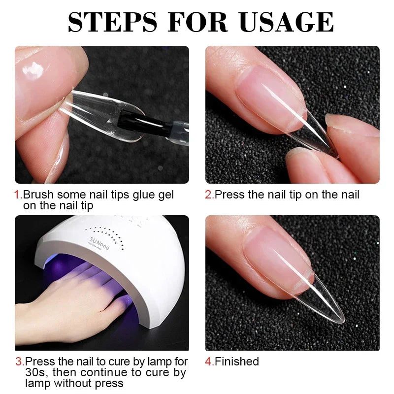 CONTIGO Nail Tips Glue Gel UV LED Glue for False Nails Gellac 7.5ml Manicure Hybrid Gel Nail Polish Multifunction Strong Enamel