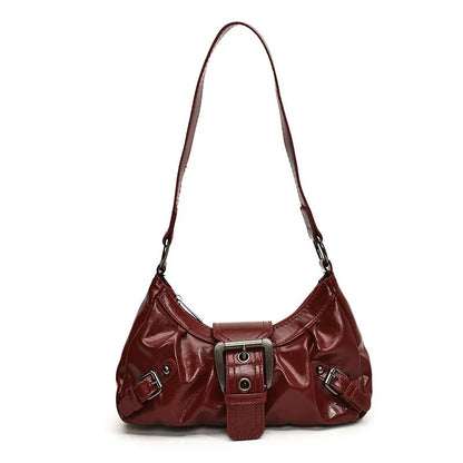 Retro Pleated Hobo Shoulder Bag for Women Hot Selling Maillard Style Underarm Bag Clutch Handbags for Travel Work Shopping
