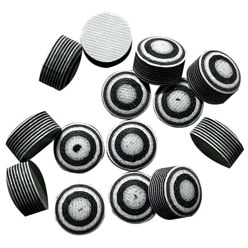 14mm Multi-layer Break Jump Cue Tips White Black Fiber Tips For Pool Game Cue Billiards Accessories Super Hard(Not Leather)