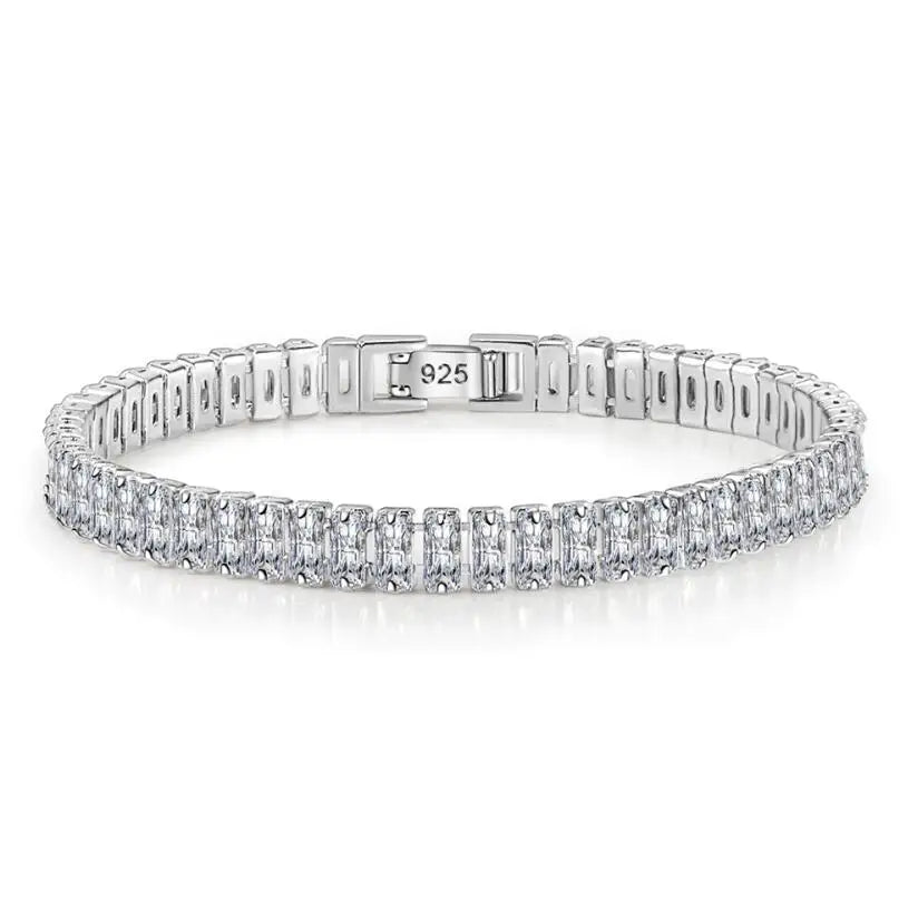 D VVS1 Moissanite Tennis Bracelet Original s925 Sterling Silver 2mm/4mm/5mm Full Diamond Bracelets for Women Man Gift