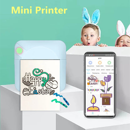 Mini HD Portable Label Thermal Printer Endurance Bluetooth Printer for Student Error Title Note Wrong Pocket Inkless Printing