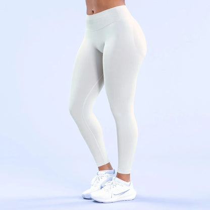 Nahtlose Damen Yoga-Hose mit fester Taille, dreifacher Bund, sexy Hüftstraffung, enge Sporthose, Fitness-Übungs-Yoga-Hose