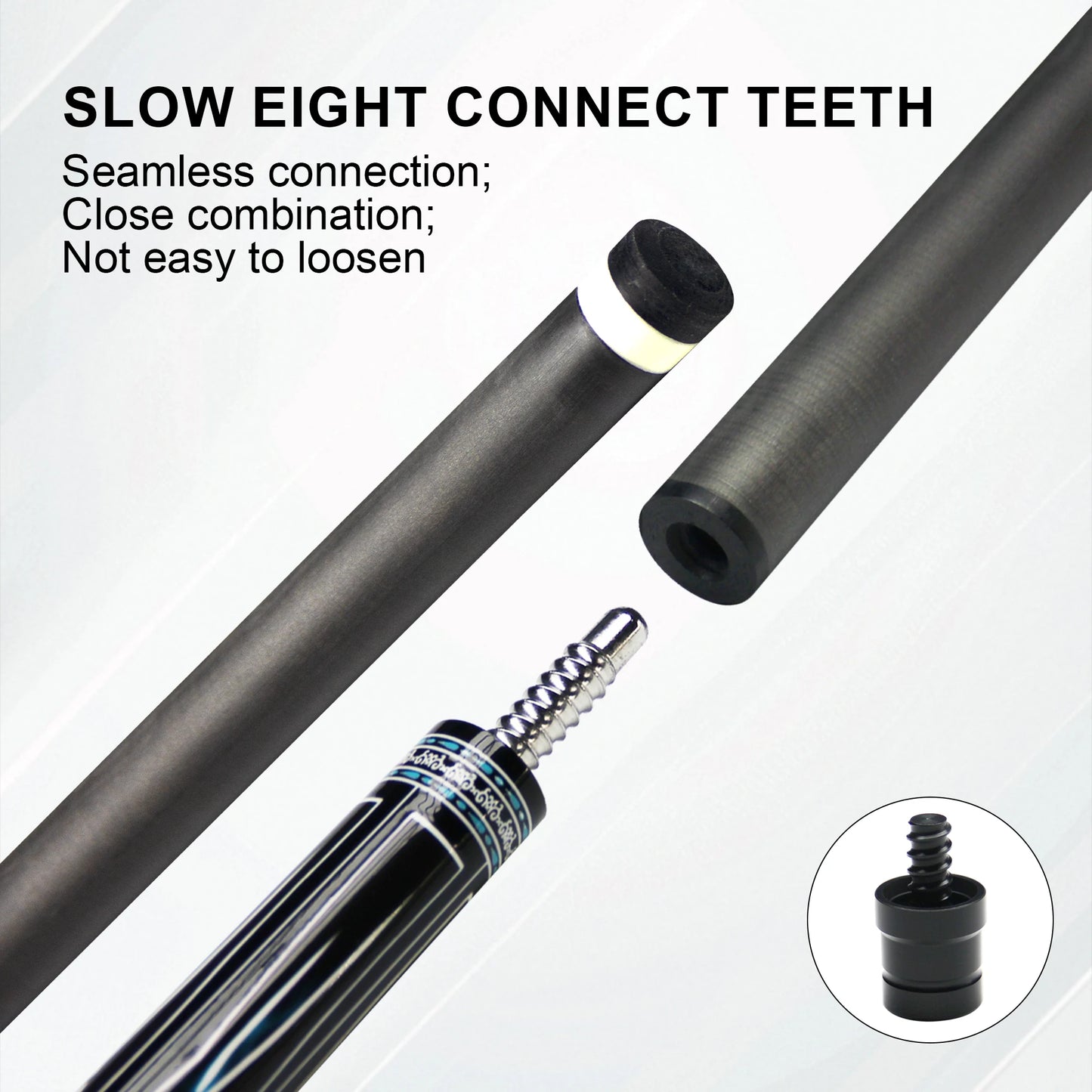 Carbon Fiber Pool Cue Shaft Billiard Stick 13mm 74.5cm Professional Snooker Cue 3 Cushion Billiards Multi-Joint Taco de Billar