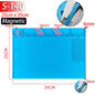 Soldering Station Mat Silicone Work Mat Heat Resistant 932°F Anti-Static Magnetic Mat for Electronic Phone Laptop Watch Repair