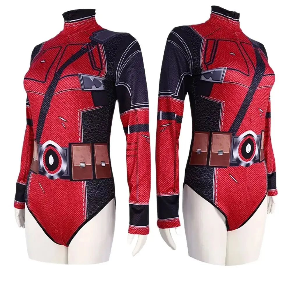 Spiderman Ganzkörperanzug für Damen und Herren, Captain Superheld Overall, 3D-Druck, Langarm Badeanzug, Halloween Karneval Cos