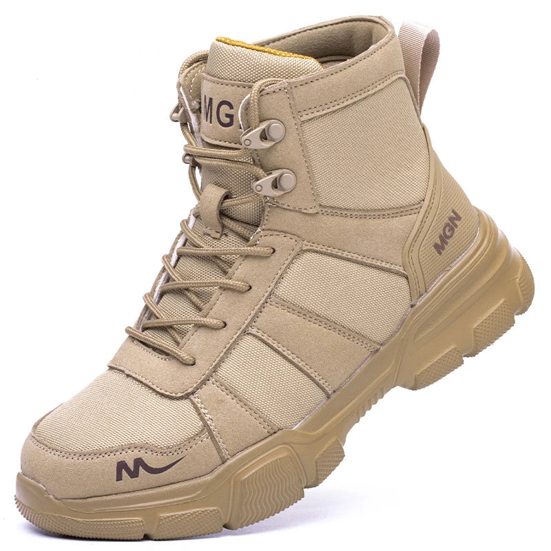 Work Boots Indestructible Safety Shoes Men Steel Toe Shoes Puncture-Proof Sneakers Women Non Slip Work Shoes Male Tactical Boots