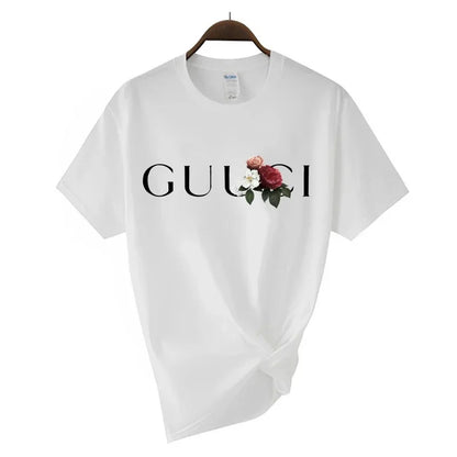 Hochwertiges Damen-T-Shirt mit Buchstaben-Print, lässige Bluse, Oberteile, Sommer, klassischer Stil, Kurzarm, Damen, Harajuku, Y2K-Tee