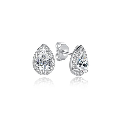 Original 925 Sterling Silber Ohrringe 2025 Stecker Creolen Kristall Ohrringe für Damen Roségold Krone Herz Unendlichkeit Biene Ohrring Schmuck