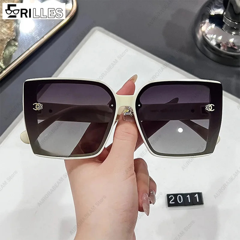 Polarized Oversized Sunglasses Ladies, TAC Lens Anti-Glare, Square Shape UV400, for Street Style and Driving, 2025 New Trendy
