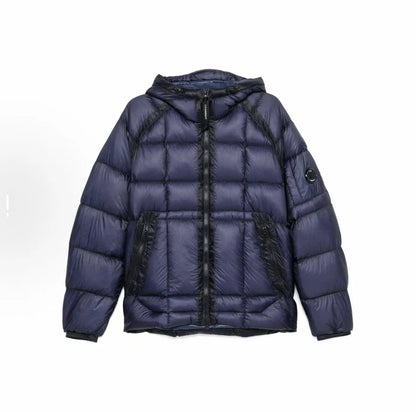 Neue winddichte Thermo-Daunenjacke – Kapuzenmantel für Paare mit Flanellfutter, langer Winterparka für Herren und Damen