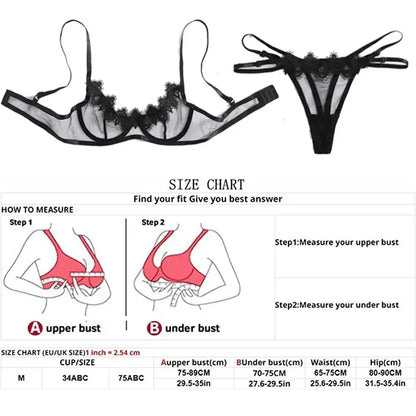 2pcs Set Sexy Lingerie for Women Underwear Panty Set Play See through Lace Bodysuit Babydoll Sleepwear