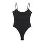 DAMEN 2025 Sexy enge Bodys für Frauen Weiß Schwarz Rückenfreier Body Damen Einteiler Jumpsuits für Frauen Sexy Dessous Body