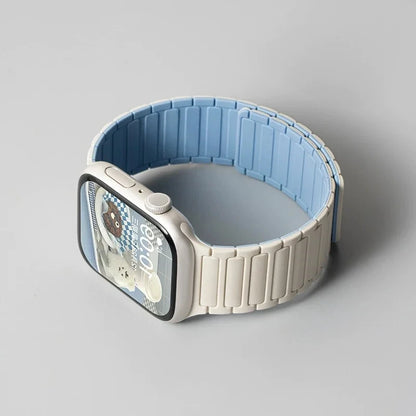 Silicone Strap for Apple Watch 46mm 42mm 49mm 45mm 41mm 44mm 40mm Magnetic Band for IWatch Ultra 3/2 Series 11 10 9 8 7 6 SE 5