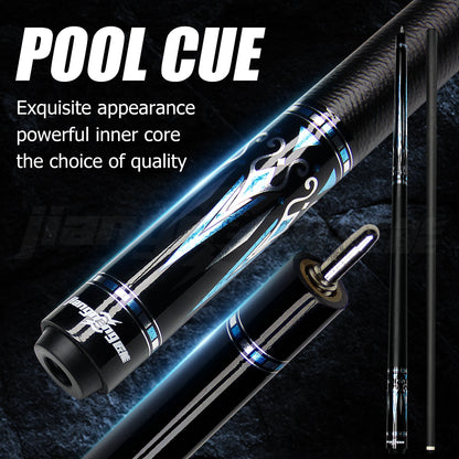 Professional-grade Carbon Fiber Uni-Loc Pool Cue 12.5 mm Multi-Layer Leather Tip Precise Force Transmission