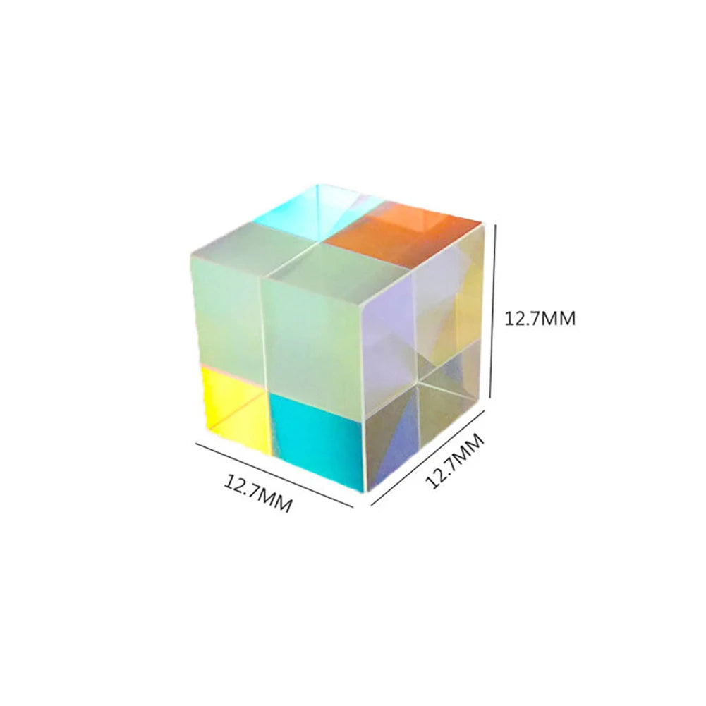 Optisches Glas X-Würfel Dichroitischer Würfel Design Würfelprisma RGB Kombinierer Teiler Lehrgeschenk Klasse Physik Lernspielzeug