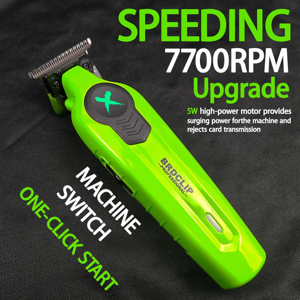 BRDCLIP FA1T Green Hair Trimmer | Barber Clipper