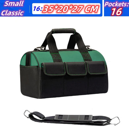 Upgrade 23inch Heighten large capacity Tool Bag Thickened 1680D Oxford Waterproofed Wear-Resistant Electrician Storage Toolkit