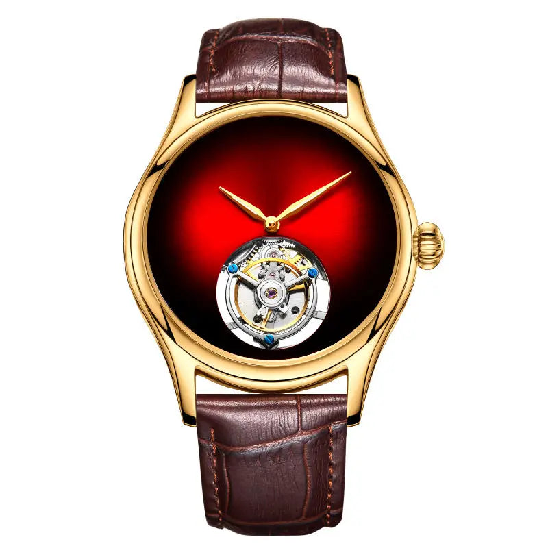 AESOP Top Brand Luxury Clock 100% Authentic Tourbillon Men's Watch Movement Mechanical Sapphire Glass Skeleton Watches for Man