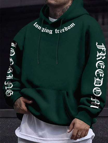 The 2025 autumn new men's hoodie is a casual and fashionable outdoor simple men's wear with letter prints