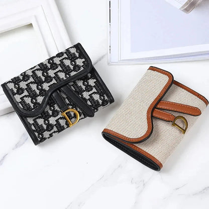 Vintage Style Women's Wallet New Model D-clip Coin Purse Multi-functional Large Capacity Trade Cross-border Coin Card Holder