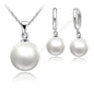 925 Sterling Silver Pearl Bridal Jewelry Set for Women