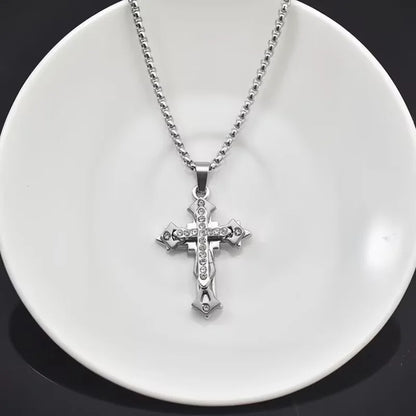 European And American Fashion Personality Retro Gothic Cross Necklace For Men And Women Street Hip-Hop Trendsetters Versatile Pe