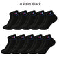 5/10/20 Paar Herren Knöchelsocken Baumwolle Klassische Markenmode Schwarz-Weiße Socken Atmungsaktive Mesh Sportsocken für den Sommer