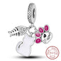 Charm 925 Sterling Silver Pink Pendant Charm Fit Original Charm Bracelet Necklace Beads DIY Jewerlry Accessories
