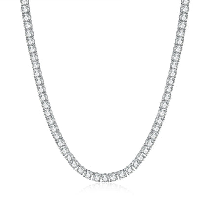 Moissanite Tennis Necklace 18K Gold PT950 Hip Hop
