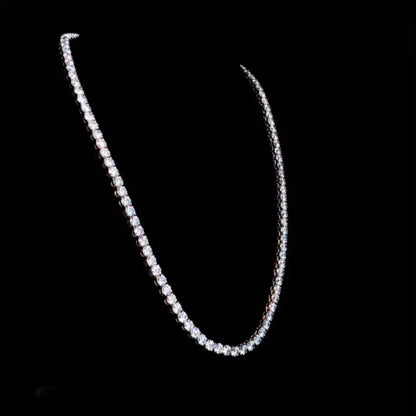 0.80ct Lab Diamond Tennis Necklace 14K White Gold | VS1 E/F | GGL Certified