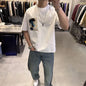 Men's Contrast Color Printed Couple T-Shirt – Spliced