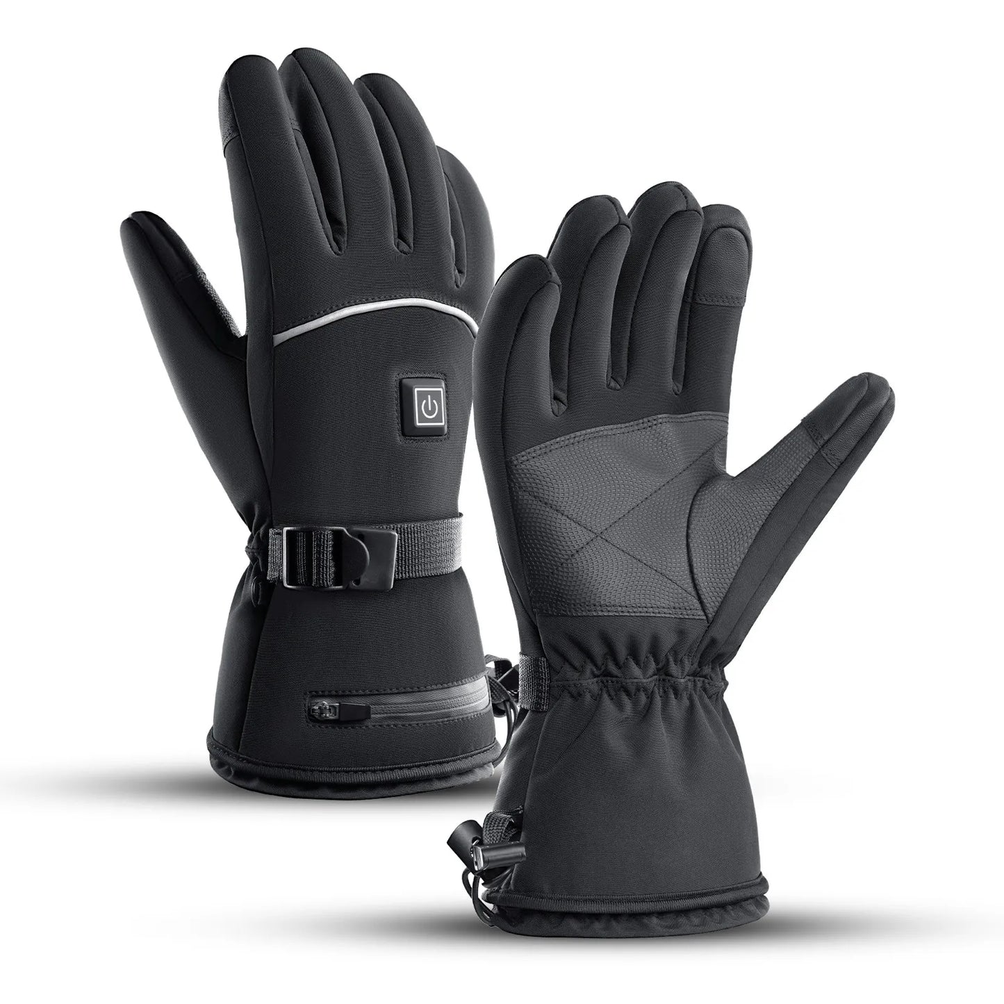 Elektrisch beheizte Handschuhe Motorrad Winter Motorrad Beheizte Handschuhe Warme Wasserdichte Wiederaufladbare Heizhandschuhe Für Schneemobil