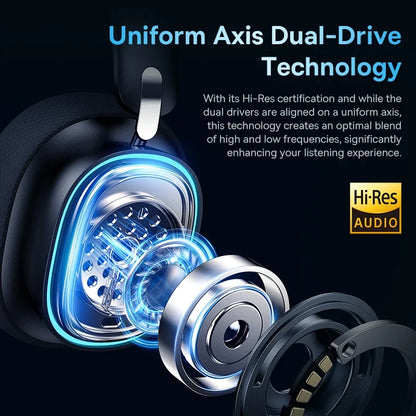 Baseus GH02 Gaming kabelloser Kopfhörer mit Mikrofon Over-Ear Kopfhörer Bluetooth 5.3 40mm Treiber 2.4G/Kabellos/Kabel RGB Headsets