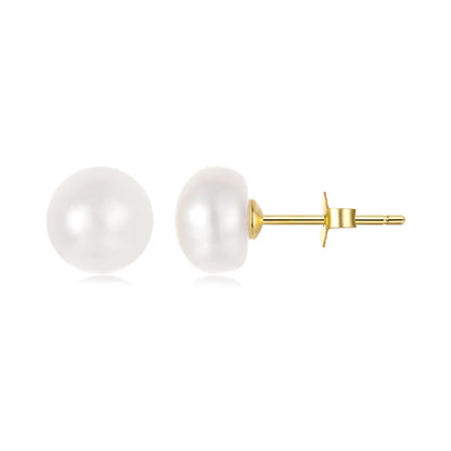 BAMOER 925 Sterling Silver AAA+ Quality Handpicked Freshwater Cultured Pearl Stud Earrings for Women Hypoallergenic Jewelry Gift