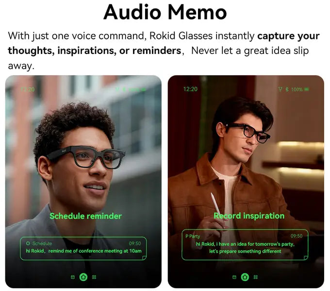 Rokid Glasses AI & AR Glasses with 89 Languages Live Translation Dual-eye Display 12MP Camera Ultra Light Smart Glasses