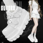 Original Punk Style Love Cross Macaron Subculture Platform Shoes Femme Spring Autumn 2025 New Elegant Casual Women's Pumps
