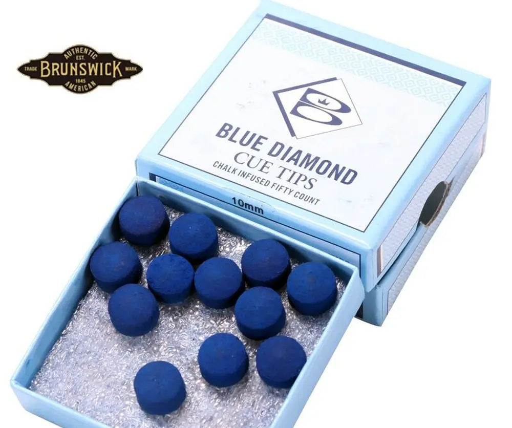 BRUNSWICK Blue Diamond Snooker Billiard Pool Cue Tip 10mm/11mm/13mm