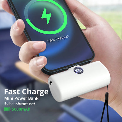 Liboer Schnelllade Powerbank LED-Anzeige Externe Mobile Batterie für iPhone Samsung Xiaomi OPPO Kompakte Powerbank