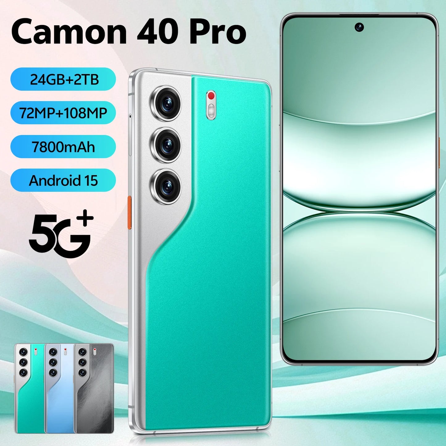 2026 HOT Pad Tablet PC Camon 40 Pro 7.3 inch HD 4K Android 15 22GB+2TB 7800mAh Battery 4G 5G Dual Sim Card WiFi GPS Google Tab