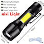 Leistungsstarke LED-Taschenlampen 300000LM Taktische Taschenlampe mit Displaylicht USB-Ladefunktion Camping Angeln Verteidigung Zoom-Laterne