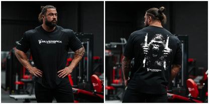 SILVERBACK Men's Oversized Gym Muscle Fitness T-Shirt
