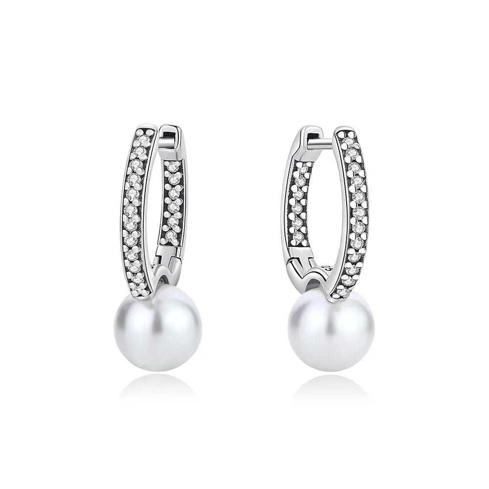 Original 925 Sterling Silber Ohrringe 2025 Stecker Creolen Kristall Ohrringe für Damen Roségold Krone Herz Unendlichkeit Biene Ohrring Schmuck