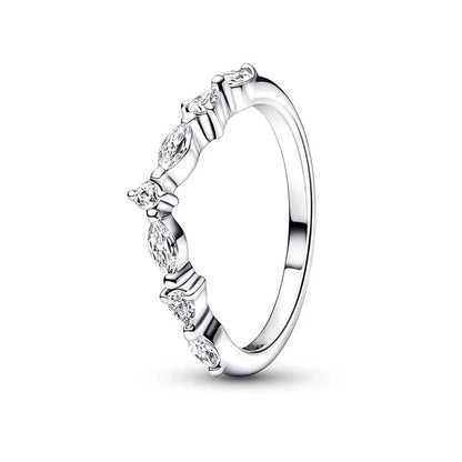New 925 Sterling Silver Rings Stackable Infinite Heart Red Enamel for Women Mom Original Silver 925 Wedding Ring Jewelry Gift