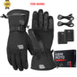 Motorcycle Heated Gloves Touch Screen Winter Warm Skiing Gloves Waterproof Rechargeable Heating Thermal Gloves For Snowmobile