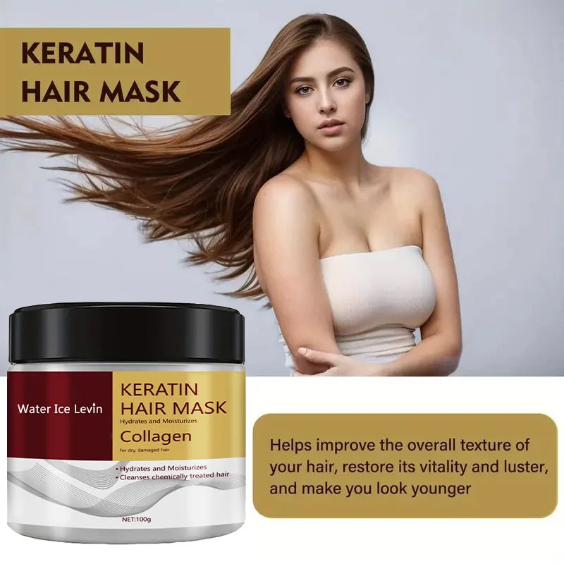Kollagen Keratin Haarmaske Dual Oil Control Feuchtigkeitscreme Spülung Weich Glatt Frizz Geschädigte Reparatur Revitalisieren Haarpflege