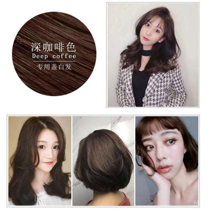 500ml 3 In 1 Hair Color Shampoo Black Hair Dye Covering White Hair Shampoo Black Plant Hair Dye Fast Hair Dye Cream Styling DIY