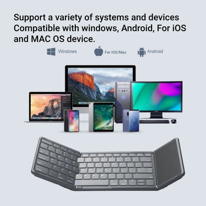 Foldable Bluetooth Keyboard with Leather Case Rechargeable