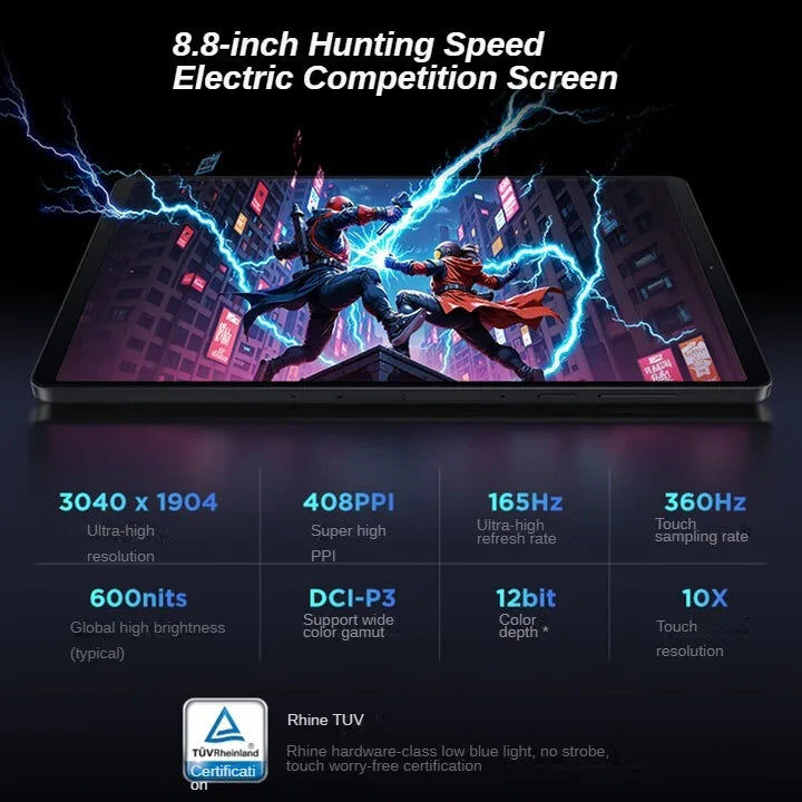 Lenovo Legion Y700 4th Gaming Tablet Snapdragon 8 Elite Copper Vapor Chamber Cooling 16GB RAM + 1TB Ice White 7600mah